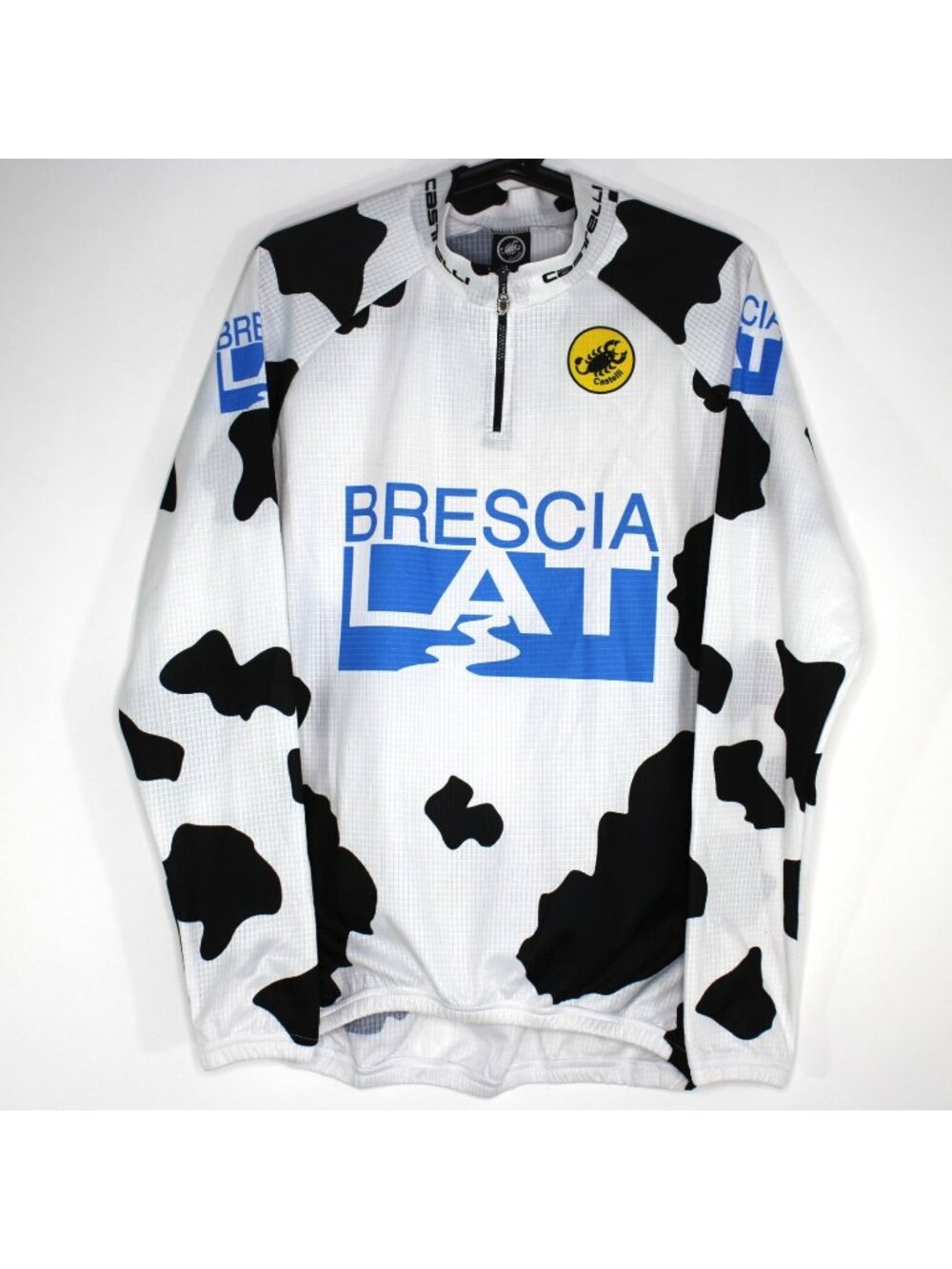 Castelli Mens Large Brescia Lat Cow Print Cycling Jersey RARE A1790